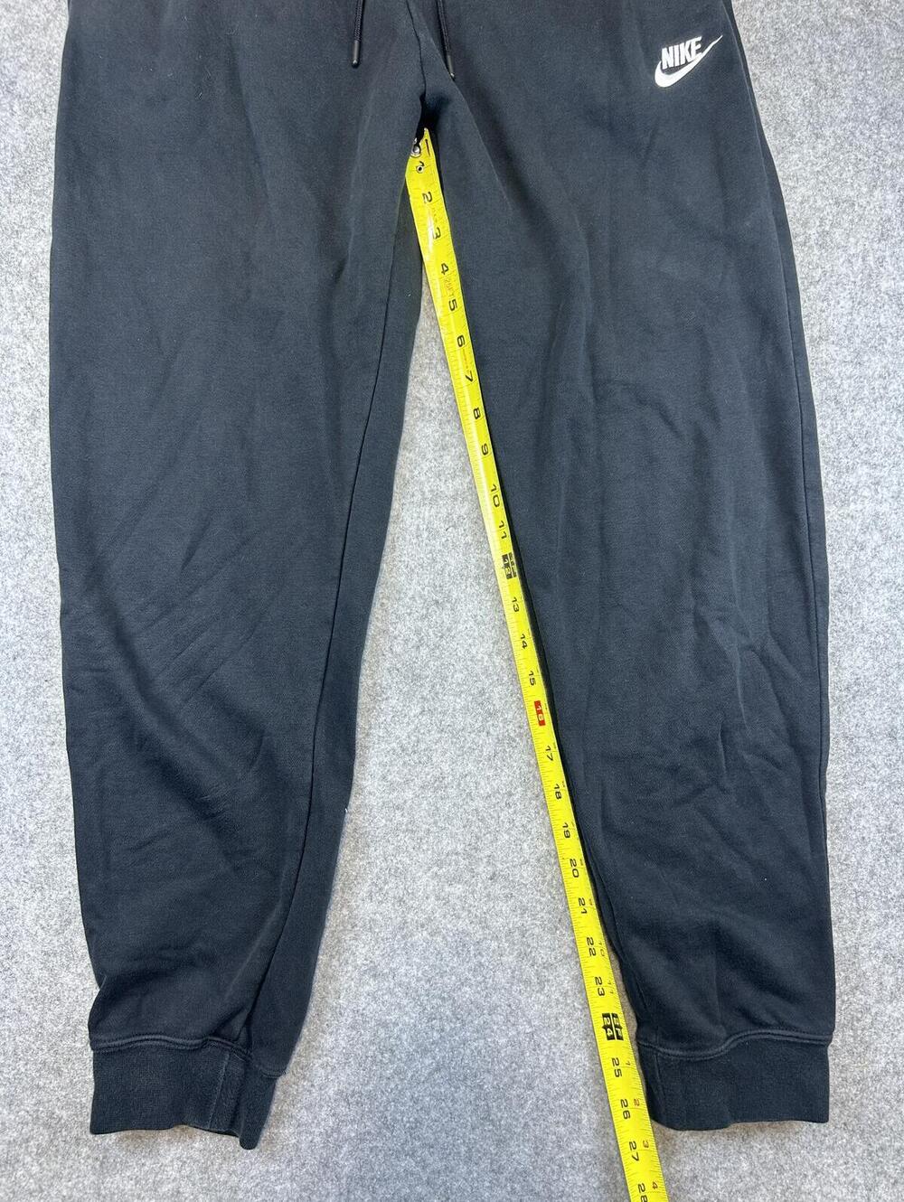 Nike Sweatpant Joggers Sz M Black Athletic Drawstring Swoosh Logo Sweats - Picture 7 of 7